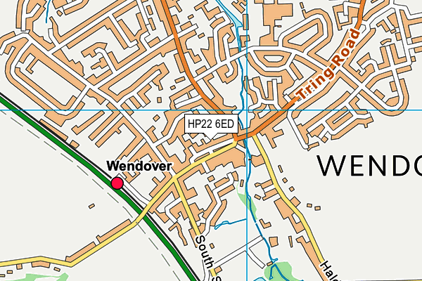 HP22 6ED map - OS VectorMap District (Ordnance Survey)