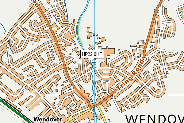 The Wendover Swimming Pool map (HP22 6HF) - OS VectorMap District (Ordnance Survey)
