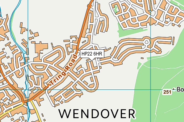 HP22 6HR map - OS VectorMap District (Ordnance Survey)