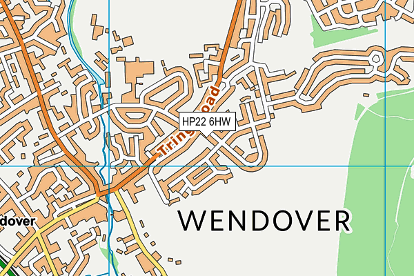 HP22 6HW map - OS VectorMap District (Ordnance Survey)