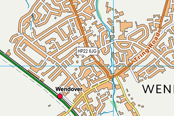 Ashbrook Recreation Ground (Closed) map (HP22 6JG) - OS VectorMap District (Ordnance Survey)