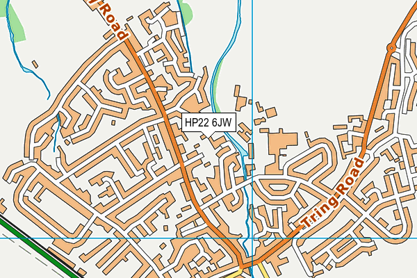 HP22 6JW map - OS VectorMap District (Ordnance Survey)