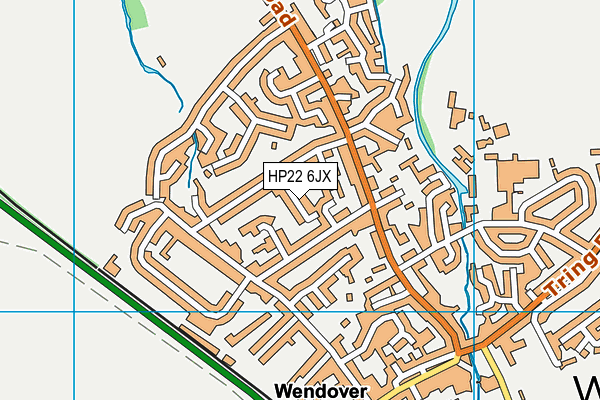 HP22 6JX map - OS VectorMap District (Ordnance Survey)