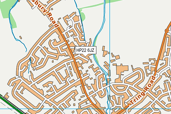HP22 6JZ map - OS VectorMap District (Ordnance Survey)