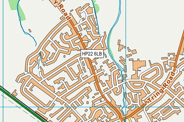 HP22 6LB map - OS VectorMap District (Ordnance Survey)
