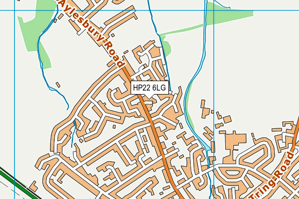HP22 6LG map - OS VectorMap District (Ordnance Survey)