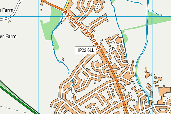 HP22 6LL map - OS VectorMap District (Ordnance Survey)