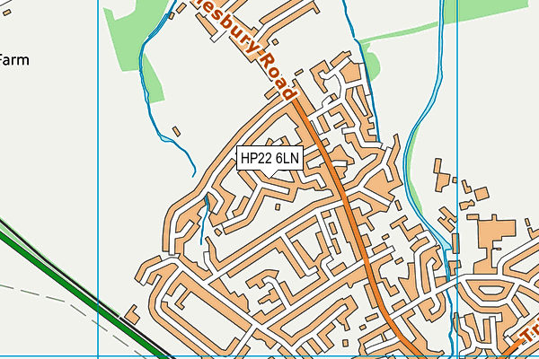 HP22 6LN map - OS VectorMap District (Ordnance Survey)