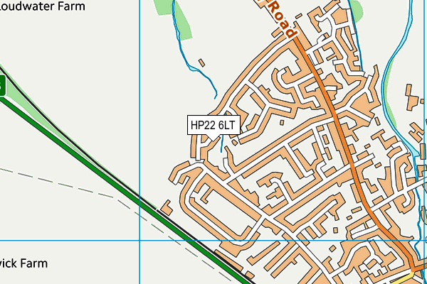 HP22 6LT map - OS VectorMap District (Ordnance Survey)