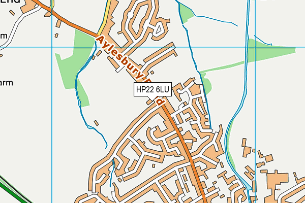 HP22 6LU map - OS VectorMap District (Ordnance Survey)
