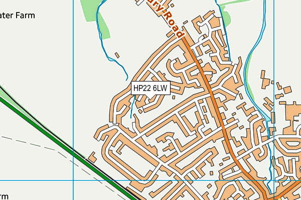 HP22 6LW map - OS VectorMap District (Ordnance Survey)