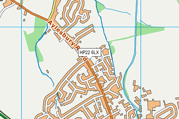 HP22 6LX map - OS VectorMap District (Ordnance Survey)