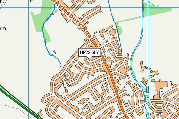 HP22 6LY map - OS VectorMap District (Ordnance Survey)