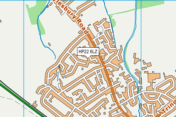 HP22 6LZ map - OS VectorMap District (Ordnance Survey)