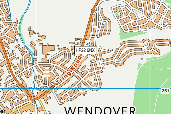 HP22 6NX map - OS VectorMap District (Ordnance Survey)