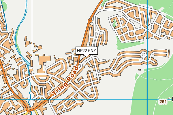 HP22 6NZ map - OS VectorMap District (Ordnance Survey)
