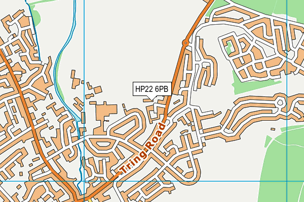 HP22 6PB map - OS VectorMap District (Ordnance Survey)