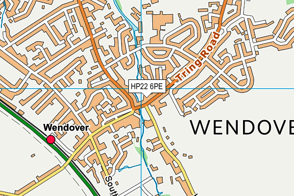 HP22 6PE map - OS VectorMap District (Ordnance Survey)