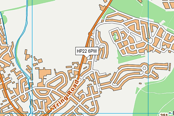 HP22 6PW map - OS VectorMap District (Ordnance Survey)