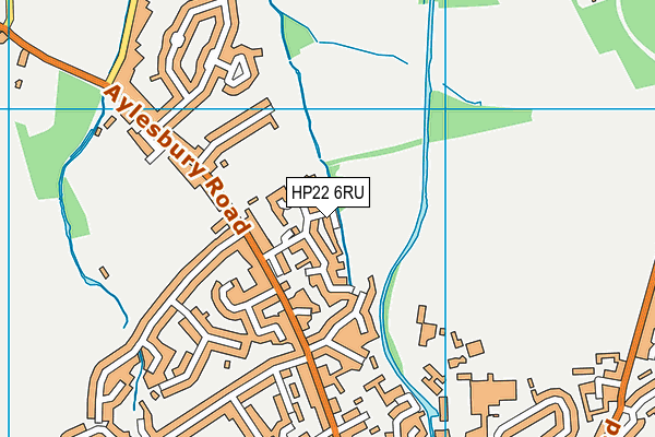 HP22 6RU map - OS VectorMap District (Ordnance Survey)