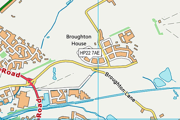 HP22 7AE map - OS VectorMap District (Ordnance Survey)