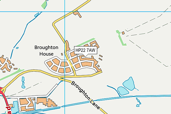 HP22 7AW map - OS VectorMap District (Ordnance Survey)