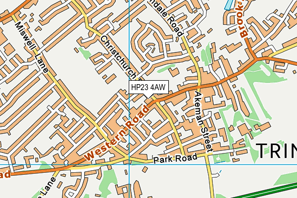 HP23 4AW map - OS VectorMap District (Ordnance Survey)