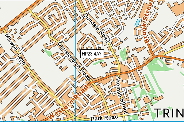 HP23 4AY map - OS VectorMap District (Ordnance Survey)
