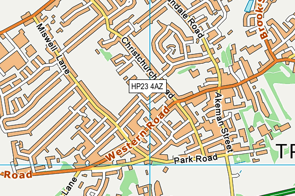 HP23 4AZ map - OS VectorMap District (Ordnance Survey)