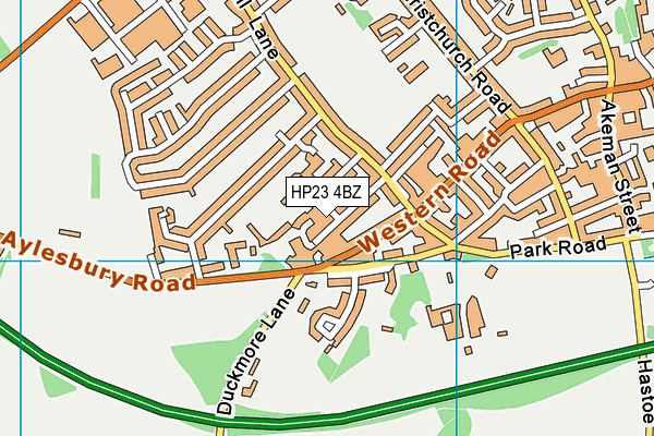 HP23 4BZ map - OS VectorMap District (Ordnance Survey)