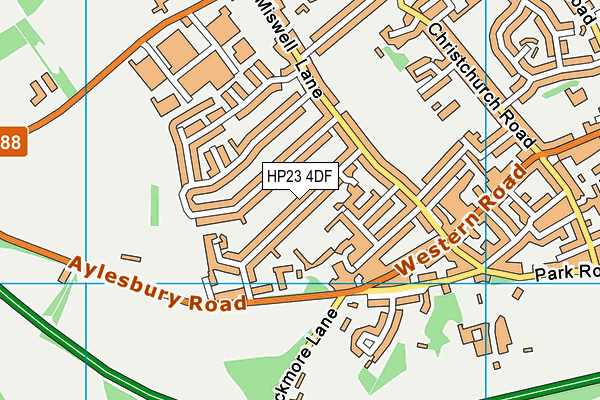 HP23 4DF map - OS VectorMap District (Ordnance Survey)