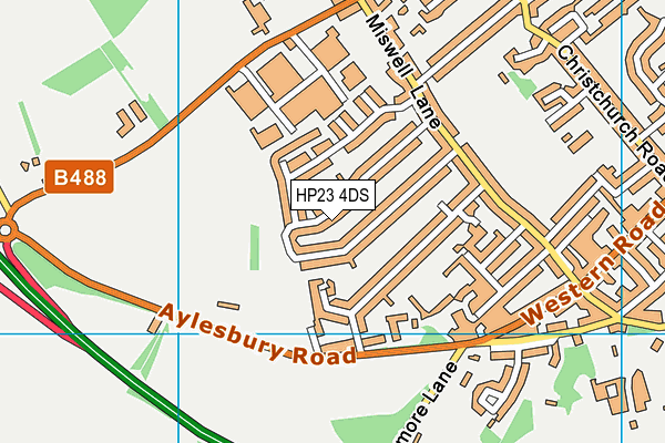 HP23 4DS map - OS VectorMap District (Ordnance Survey)