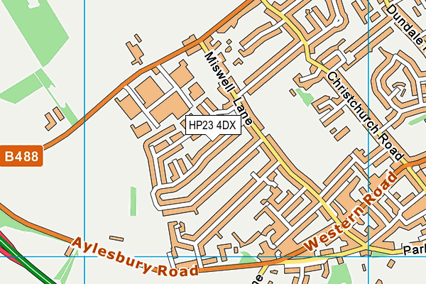 HP23 4DX map - OS VectorMap District (Ordnance Survey)