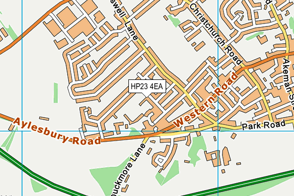 HP23 4EA map - OS VectorMap District (Ordnance Survey)