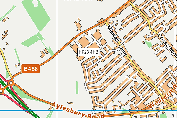HP23 4HB map - OS VectorMap District (Ordnance Survey)