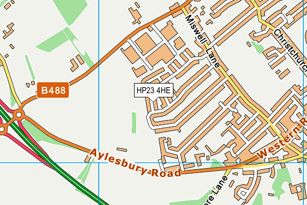 HP23 4HE map - OS VectorMap District (Ordnance Survey)
