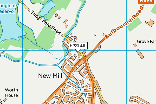 HP23 4JL map - OS VectorMap District (Ordnance Survey)