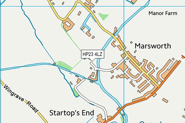 HP23 4LZ map - OS VectorMap District (Ordnance Survey)