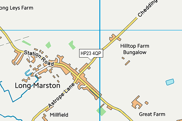 Long Marston Cricket Club map (HP23 4QP) - OS VectorMap District (Ordnance Survey)