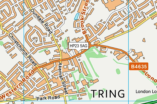 The Gym Tring map (HP23 5AG) - OS VectorMap District (Ordnance Survey)
