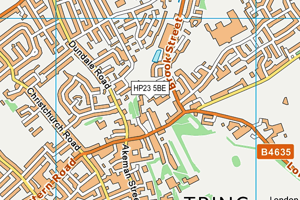 HP23 5BE map - OS VectorMap District (Ordnance Survey)