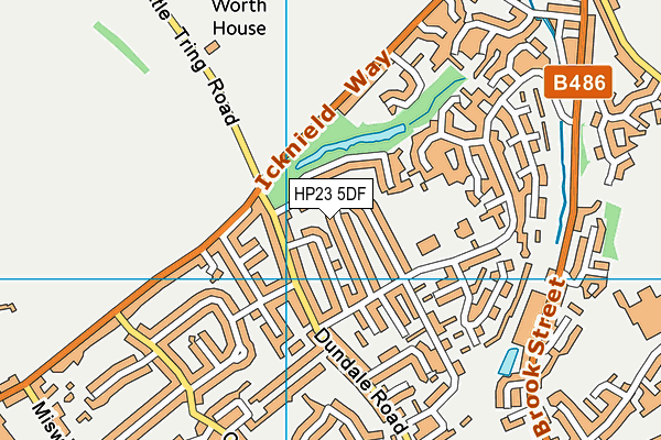HP23 5DF map - OS VectorMap District (Ordnance Survey)