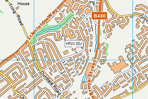 Dundale Primary School map (HP23 5DJ) - OS VectorMap District (Ordnance Survey)