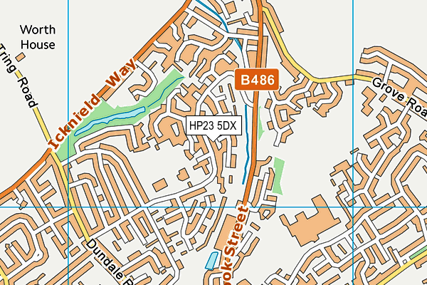 HP23 5DX map - OS VectorMap District (Ordnance Survey)
