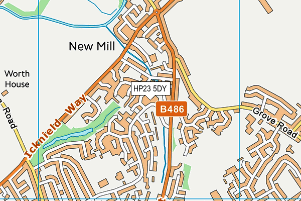 HP23 5DY map - OS VectorMap District (Ordnance Survey)