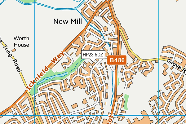 HP23 5DZ map - OS VectorMap District (Ordnance Survey)