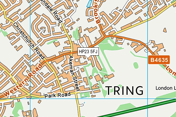 HP23 5FJ map - OS VectorMap District (Ordnance Survey)