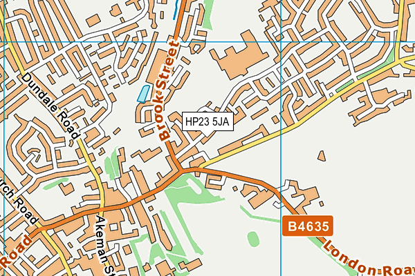 HP23 5JA map - OS VectorMap District (Ordnance Survey)
