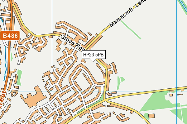 HP23 5PB map - OS VectorMap District (Ordnance Survey)