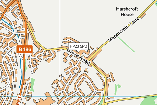 HP23 5PD map - OS VectorMap District (Ordnance Survey)